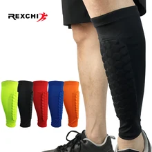 REXCHI 1 PC ハニカムすねガードプロスポーツサッカーシールドサッカーレギンス Shinguards 脚スリーブ保護ギア(China)