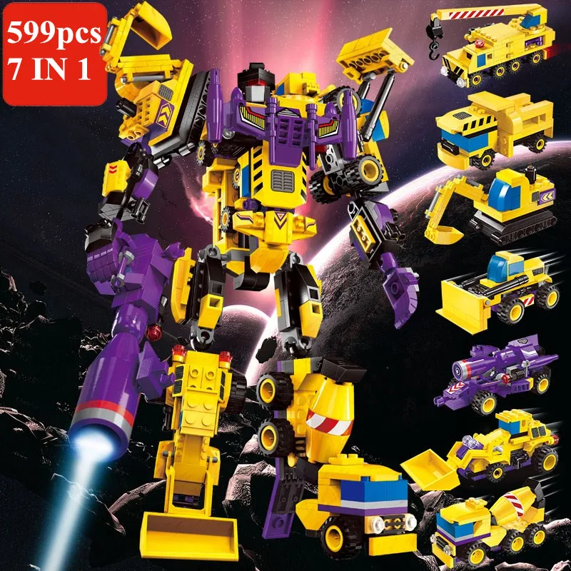 

7 in 1 Legoings Mars Creator God of War Fight Robot Model Building Blocks Kit Toys Kids Gifts MX05