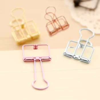 

10pcs Retro Metal Wire Hollowed Binder Clips Office School Stationery for Memo Ticket Paper Document Photo DIY Crafts 19mm