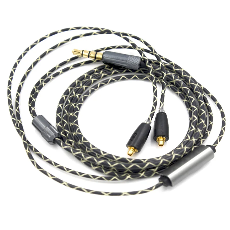 

2017 new replacement snake serpentine earphone mmcx cable for shure se846 se215 se535 with microphone for ie800 style ie80