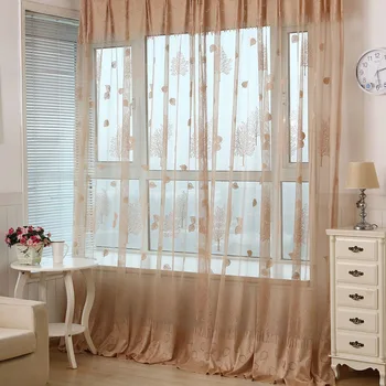 

1pc Pachira Printed Tulle Voile Door Window Curtain Drape Panel Sheer Scarf Valance Sheer Curtain Panel 1M*2.5M
