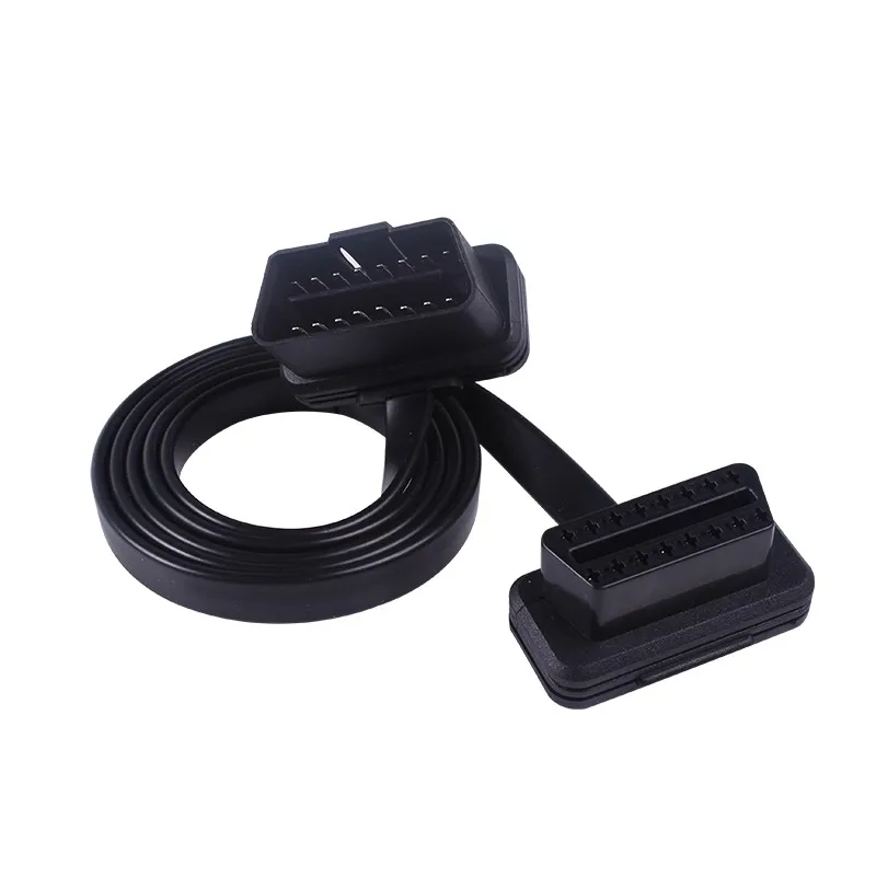 60 см 100 тонкий как лапша OBDII OBD2 16Pin ELM327 штырь гнездо удлинитель локтя OBD 2
