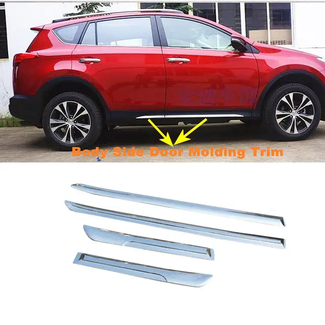 Car Body Side Door Molding Trim Stainless Steel For 2009 2012 Toyota