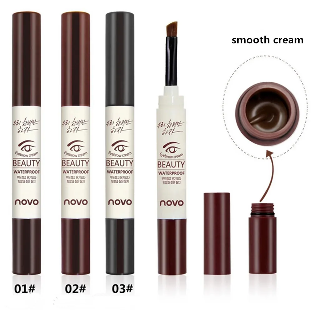 NOVO Brand New 3 Color Eyebrow Cream Mascara Gel Make Up Waterproof Eye