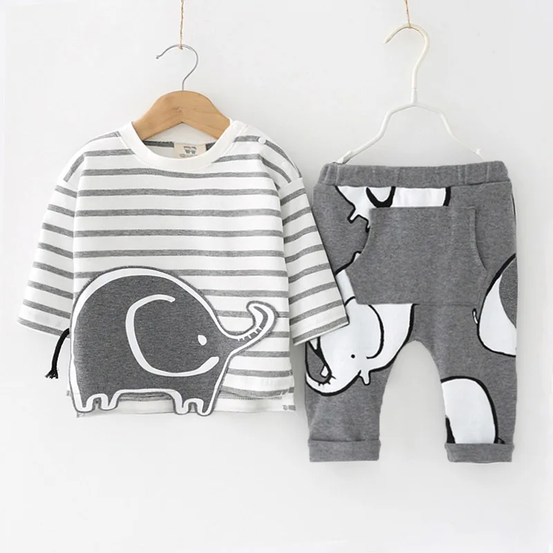 2018 Children Clothing Sets Winter Baby Toddler Boys Tshirts+Pants Kids Clothes Sport Suit For Boys Christmas Clothes 3 4 Years