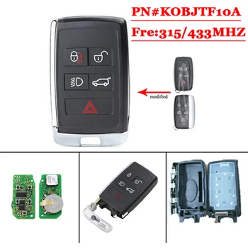 

Free shipping (1 piece)New Remodeling 5 button remote card key For Landrover 433MHZ/315MHZ with PCF7953P Chip