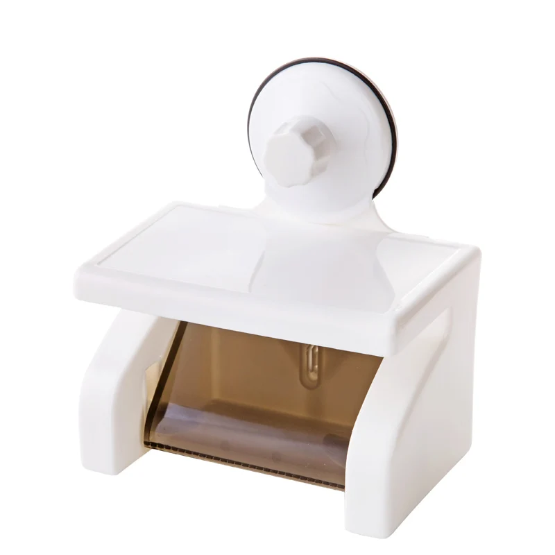 Suction Cup Roll Holder Roll Paper Tube Waterproof Toilet Paper Rack
