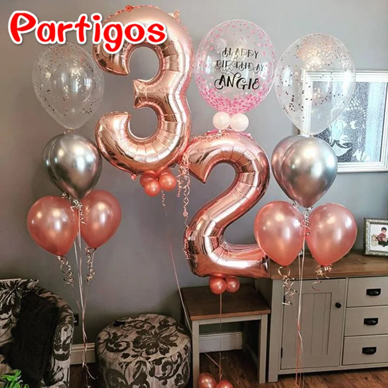 1 шт. 40 дюймов зеленый синий розовый алюминиевый воздушные шары из фольги в виде цифр 0-9 день рождения, свадьбы, помолвки вечерние украшения Globo Детские шары