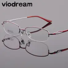 Viodream чистый Титан Super Light Ретро Модные Женские оправы близорукости чтения оптические очки кадр oculos-де-грау 665