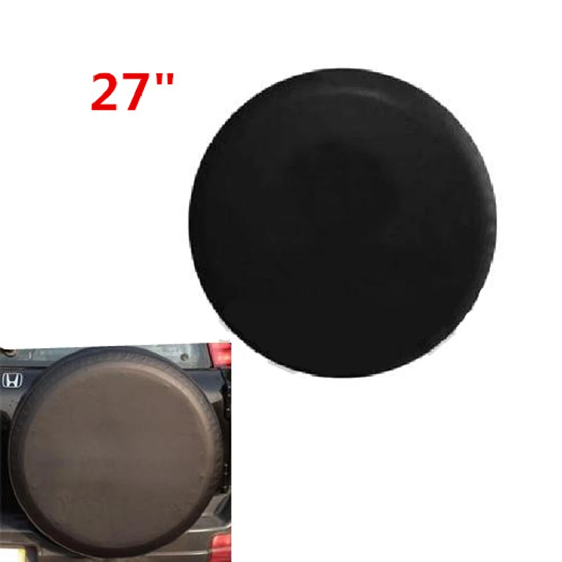27 Inch Car Spare Tire Cover Sun Shade Dust-Proof Polyester Tyre Protector For Honda/CR-V For Toyota RAV4 For Jeep/Kia 27 Inch Car Spare Tire Cover Sun Shade Dust-Proof Polyester Tyre Protector For Honda/CR-V For Toyota RAV4 For Jeep/Kia