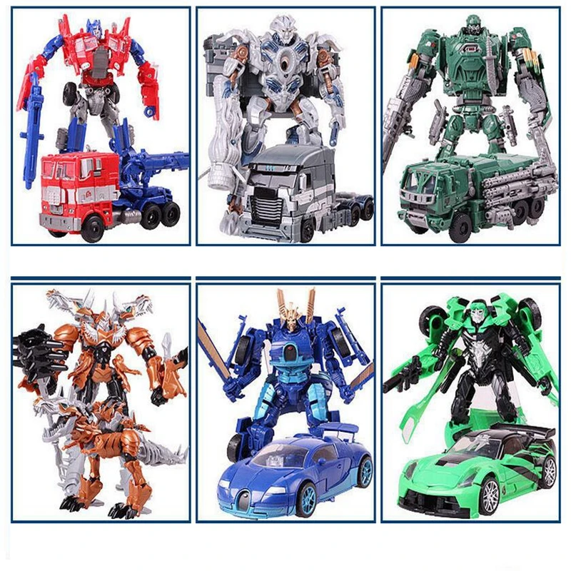 Nuevo Anime 16 estilo transformación 4 coches Robots juguete pvc figuras de acción Brinquedos modelo clásico juguetes niños para regalos juguetes