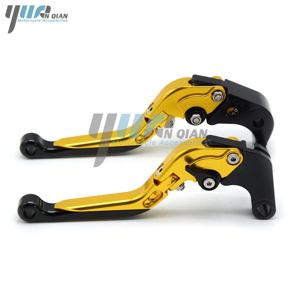 YUANQIAN CNC регулируемые выдвижные тормозные рычаги сцепления для Suzuki HAYABUSA/GSXR1300 2008- 2013 2012 2011 2010 2009 - Цвет: BKGLGLBK
