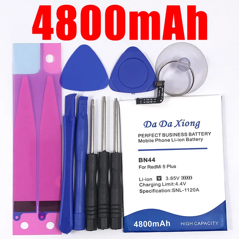 

BN44 Battery 4800mAh For Xiaomi Redmi 5 plus Battery Hongmi 5 Plus 5.99"gift tool kit