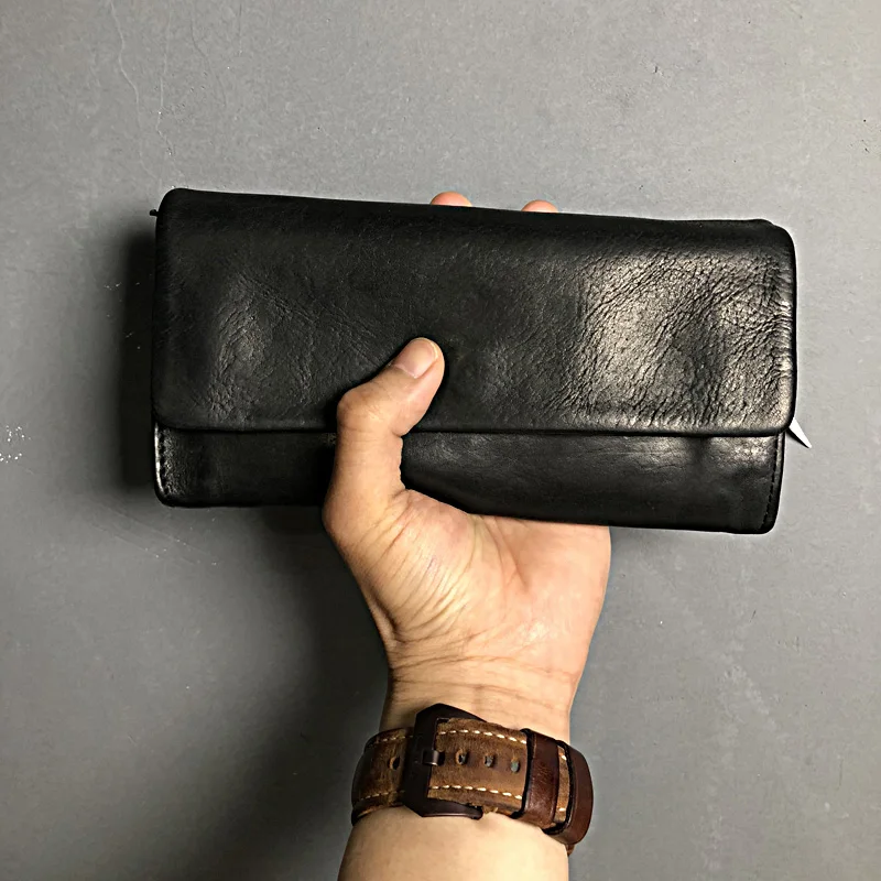 

Handmade Mens Wallet Cow Genuine Leather Men's Wallet Case Wallet For Xiaomi MI A1 Mens Wallets Luxury Male Purse Handbag Coin