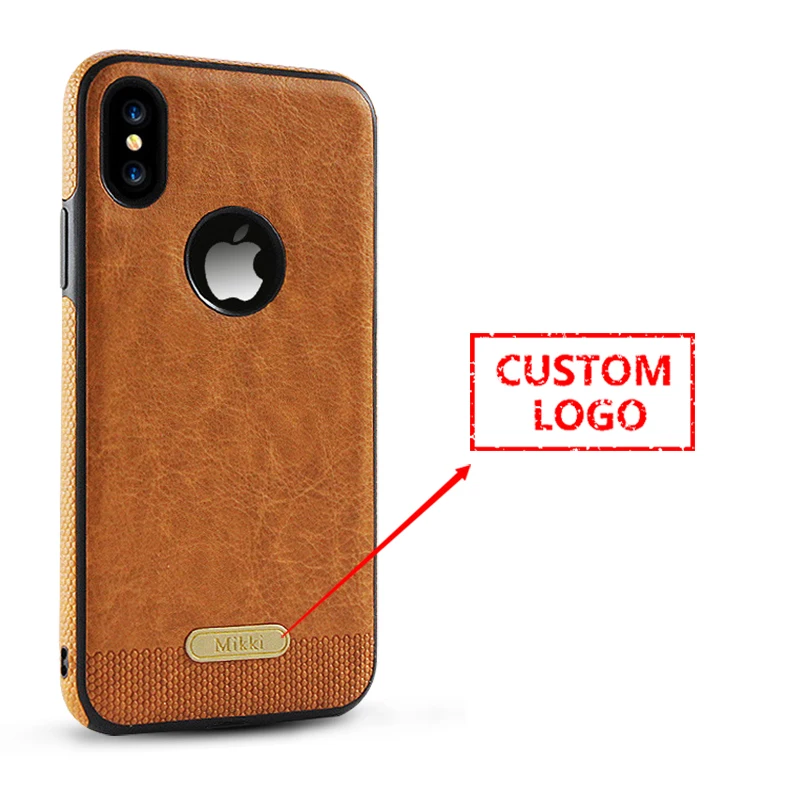 

50 pcs Wholesale custom made for luxury leather case for iPhone 7s 7splus 8 with printing logo on the case