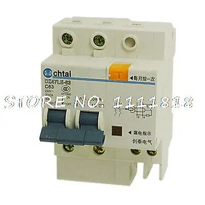 

Double Pole 230V 63A Miniature Earth Leakage Circuit Breaker