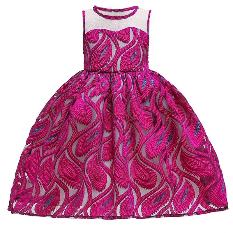 

2019 Girl Party Dress Summer Kids Dresses For Girls Clothes Children Sleeveless Princess Dress Elegant Evening Dress 3-10 Years