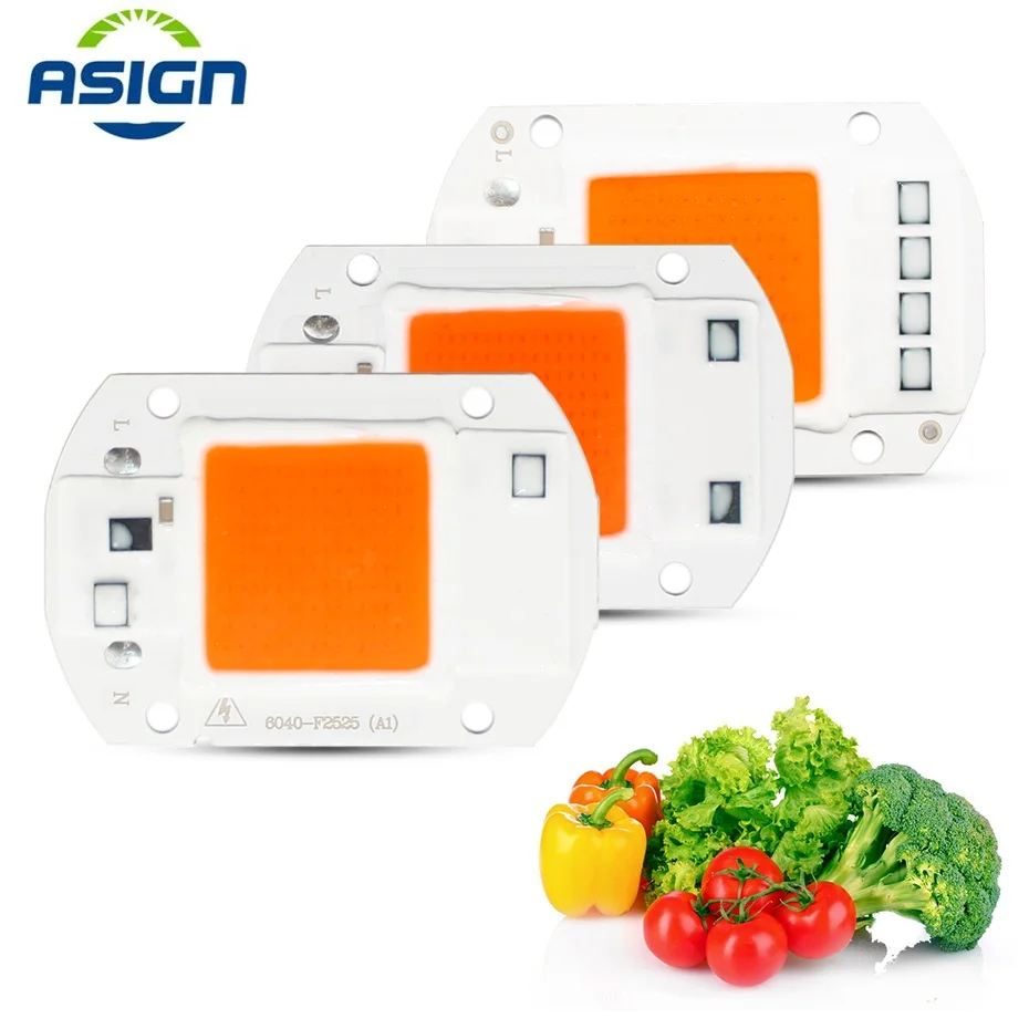 AC 110 V 220 COB Led Grow Light чип 20 W 30 50 полный спектр 380 780nm для комнатных растений рост