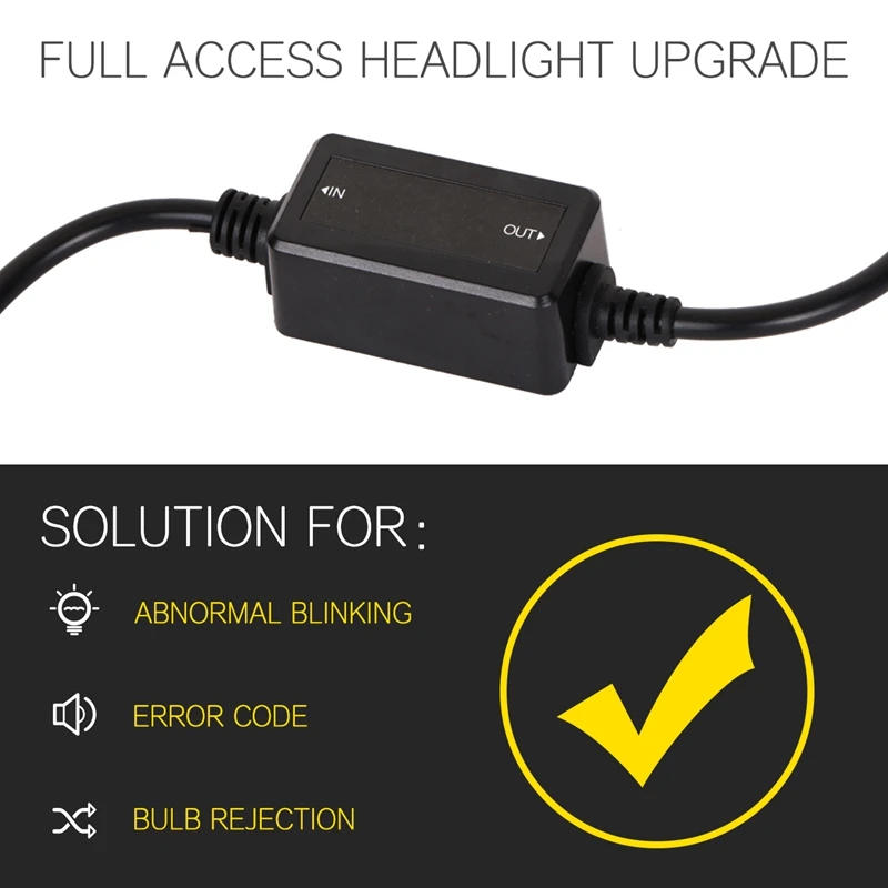 Oslamp 2шт Canbus жгут проводов адаптер H4 H7 H8 H9 H11 H13 9005 9006 светодиодный автомобильный
