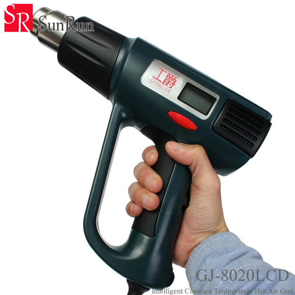 

GONGJUE GJ-8020LCD 2000W AC 220V Heat Gun Hot Air Gun Welding Temperature Stripper Tool