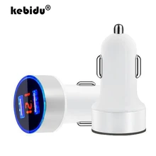 Автомобильное зарядное устройство kebidu 5 в 3,1 а с двойным USB цифровым дисплеем для iPhone X 8 XS MAX 7 для Xiaomi samsung, быстрая зарядка, мониторинг напряжения