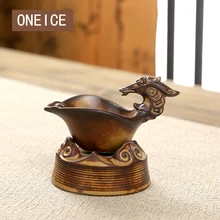 Грубая керамика Фильтры Чайные фильтр креативная керамика фарфор фильтр Держатель для чая японский ретро чай кунг-фу