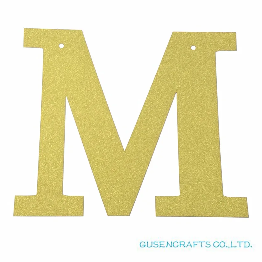 Birthday Streamers Birthday Banner Party Decorations 1pcs/lot Personalized Hanging Glitter Gold Paper Letter Number Banners Garlands