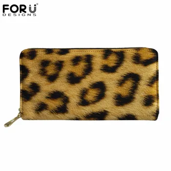 

FORUDESIGNS Cool Leopard Brand Designer Long Women Wallet Large Capacity Women's Purse Coin Storage Bags for Female Card Holder