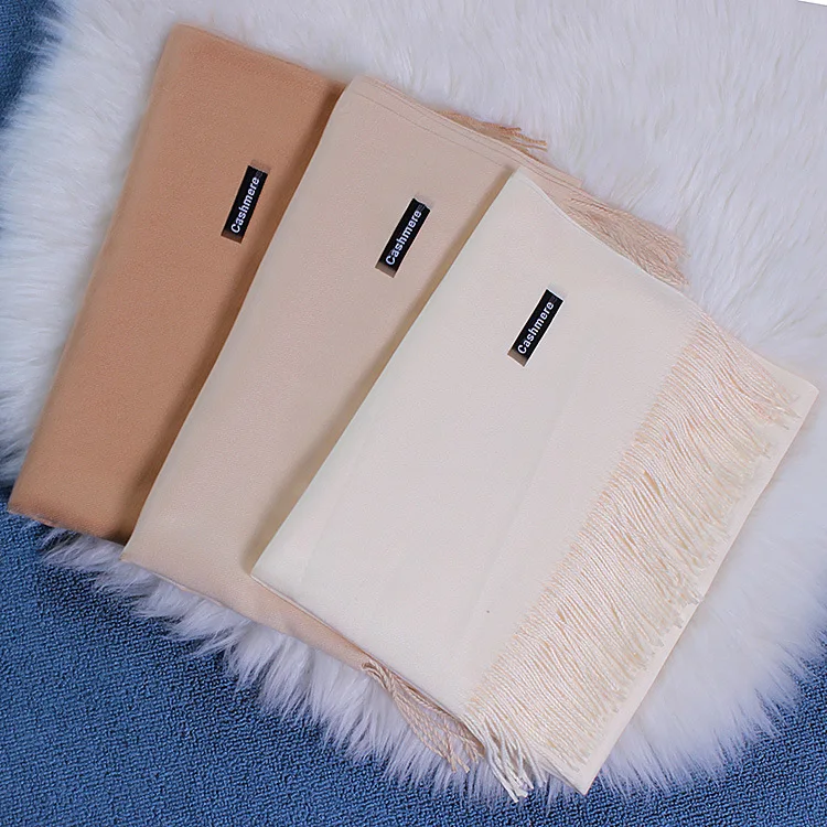 

200cm*70cm Winter Oversize Scarves Simple Fashion Warm Blanket Unisex Solid Wrap Cashmere Scarf Shawl Pashmina For Women Men