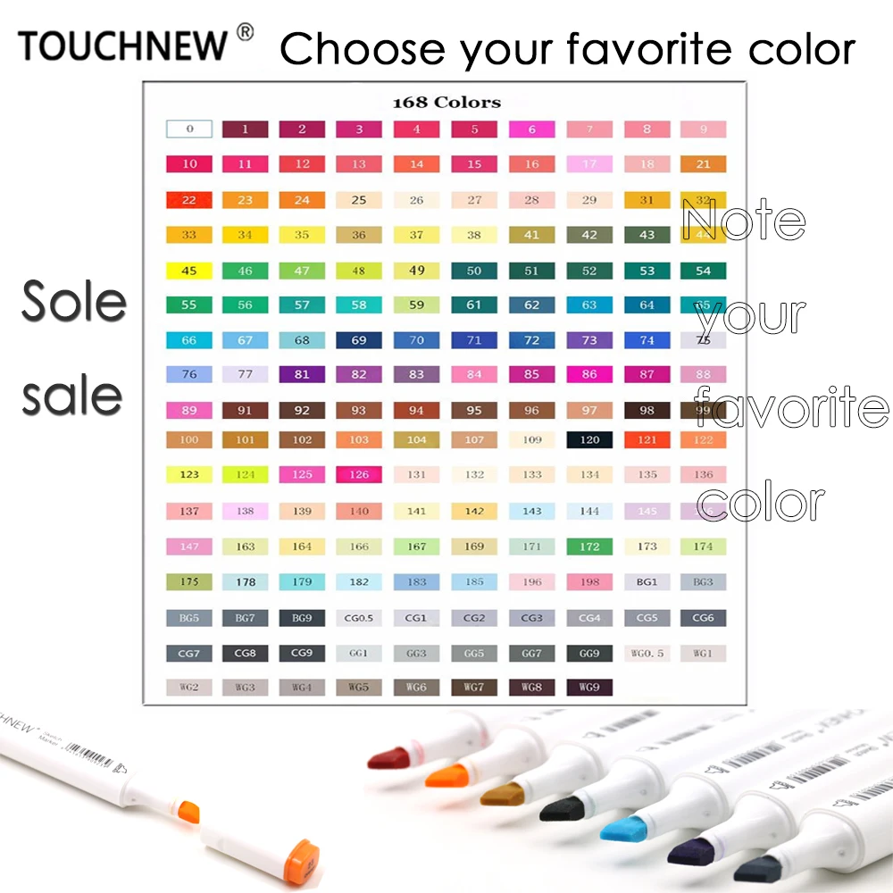 

1 Piece TOUCHNEW Optional Art Marker pen oily Alcohol Markers professional painting sketch drawing markers