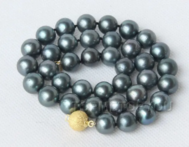 

FREE SHIPPING>>>@@> Free shippingbeautiful 12mm round peacock black FW pearls necklace E1977 6.09 -Bride jewelry free shipping