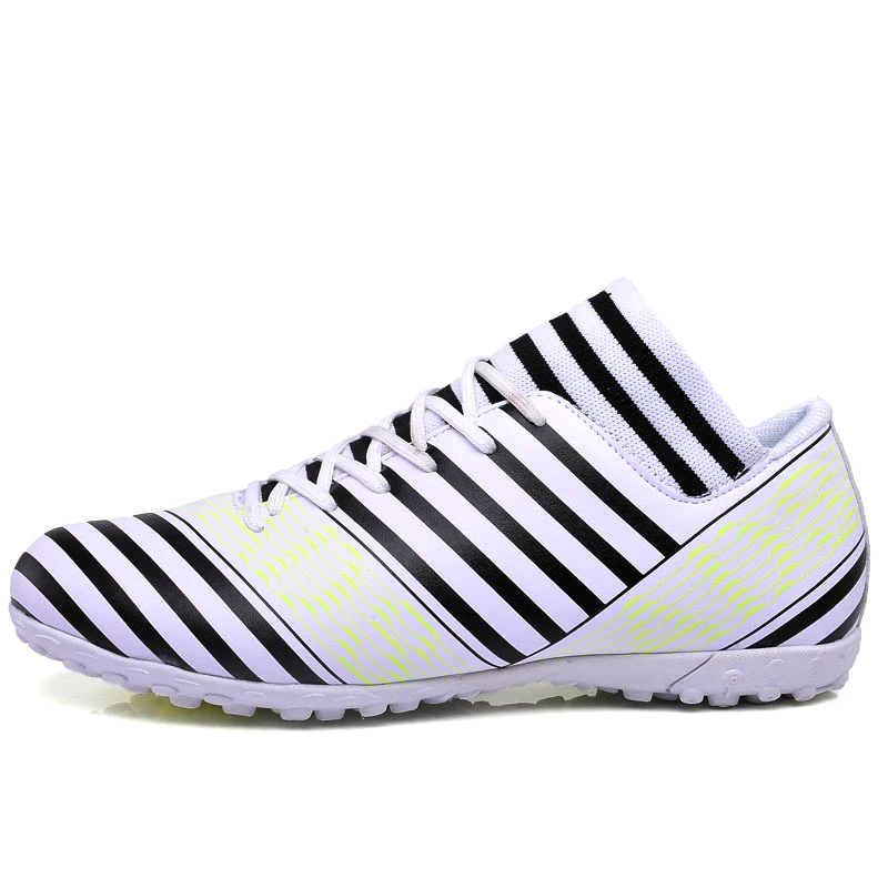 

MAULTBY Men's Black / White High Ankle TF Turf Sole Outdoor Cleats Football Boots Shoes Soccer Cleats #STF31705W