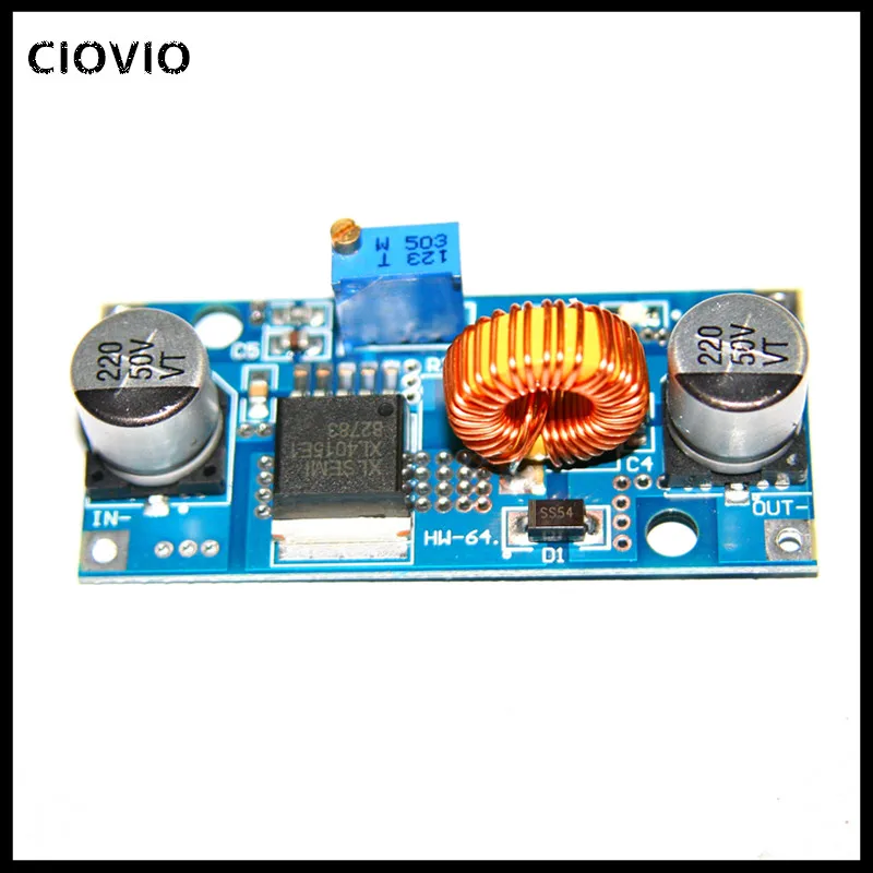 5A DC-DC Step Down Adjustable Power Supply Module LED Lithium Charger XL4015 4~38V 96% 5A DC adjus