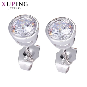 

Xuping Simple Earrings Color Synthesis CZ Earrings Lady Jewelry Charm Thanksgiving Day Gift 20046