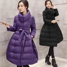 2017 NEW Womens Coat Winter Jackets Women Black Long Skirt Coat Silm Warm Parka Outerwear Doudoune Femme