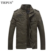 TIEPUS, брендовая зимняя мужская куртка, плюс бархат, теплая, рабочая, ветровка, одноцветная, стирается, мужская повседневная куртка, мужское пальто, размер 4XL 5XL 6XL