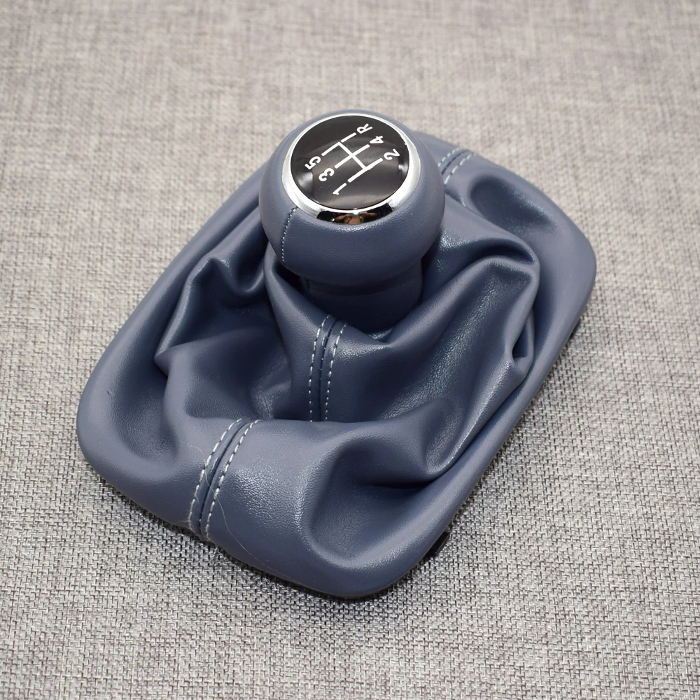 5 Speed Manual Gear Shift Knob With Leather Gaiter For Audi A4 B5 A6 C5 A8 D2