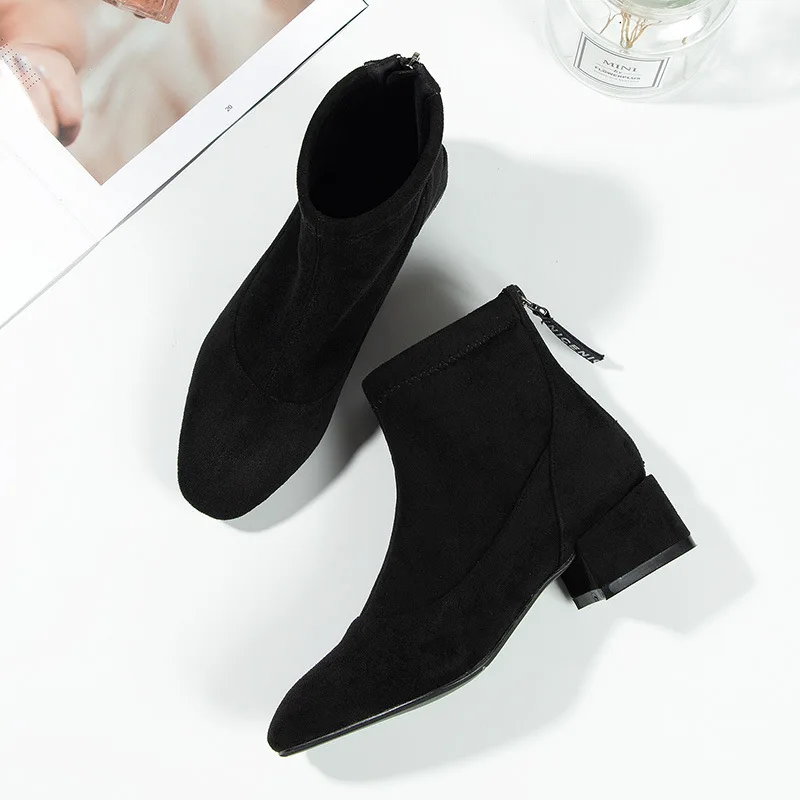 ladies black fur lined boots