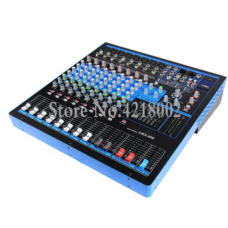 US $178.60 Profession 8 Channel Karaoke Audio Mixer Professional Microphone Sound Mixing Console 48V Phantom Power With USB MP3