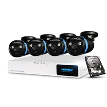 H. вид камеры системы безопасности 8ch системы видеонаблюдения 4×1080 P системы видеонаблюдения камеры наблюдения комплект Camaras Seguridad дома 1 ТБ HDD