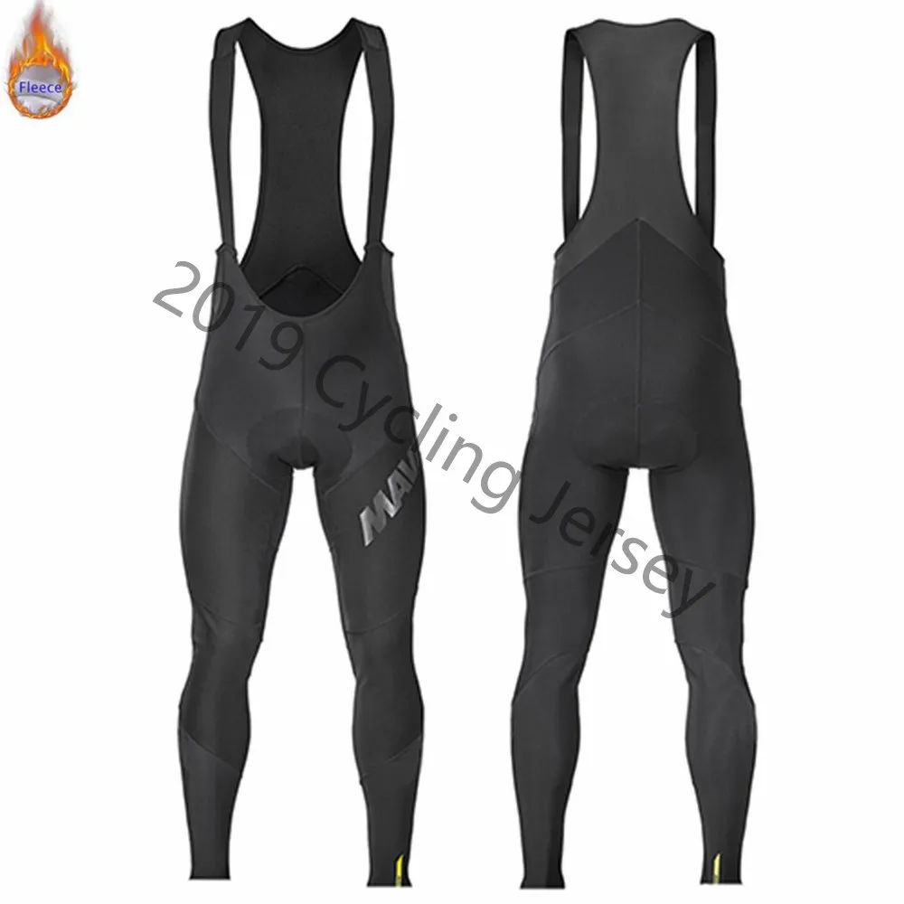 

2019 MAVIC team Men Cycling Long Bib Pants High-quality 9D Gel Pad Winter Thermal Fleece MTB Bike Sports Ropa Ciclismo Invierno
