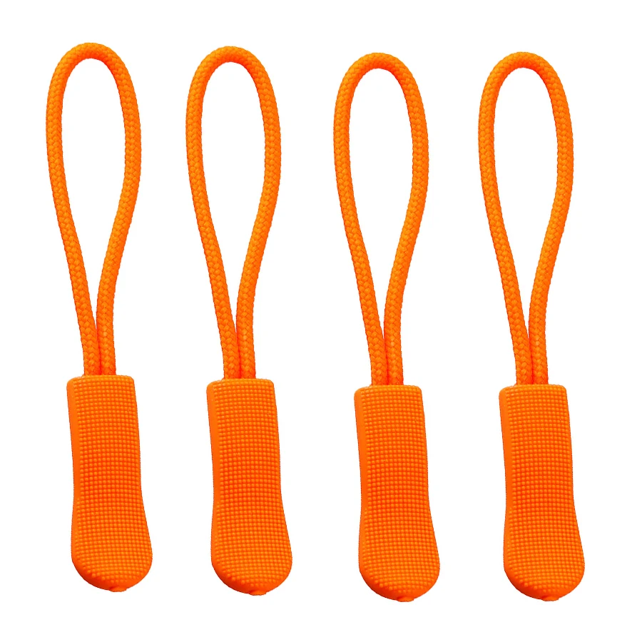 20pcs Plastic Zipper Pulls 15 Color Rope Ends Lock Zip Clip Buckle For