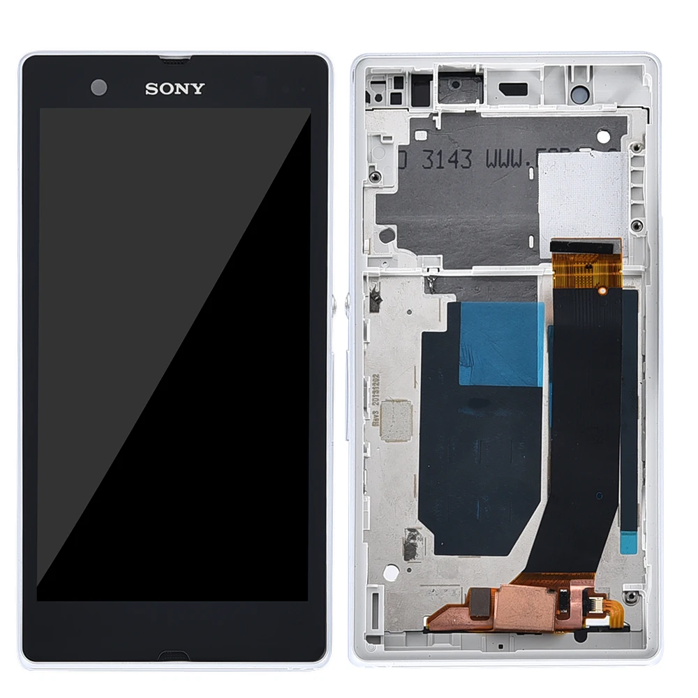 5 дюймовый оригинальный дисплей для SONY Xperia Z ЖК сенсорный экран с рамкой сменный
