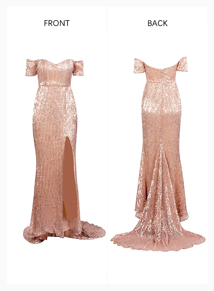 LOVE& LEMONADE, сексуальное розовое золото, топ-труба, с разрезом, с коротким рукавом, эластичное, с блестками, облегающее макси платье, LM81727