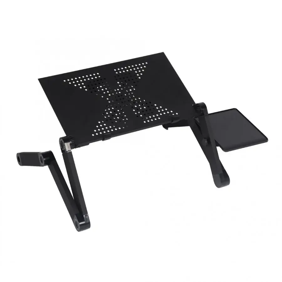 

Portable Aluminum Alloy Laptop Folding Table Notebook Desktop Desk with Cooling Fan Work Study Desk Computer Table Bedroom
