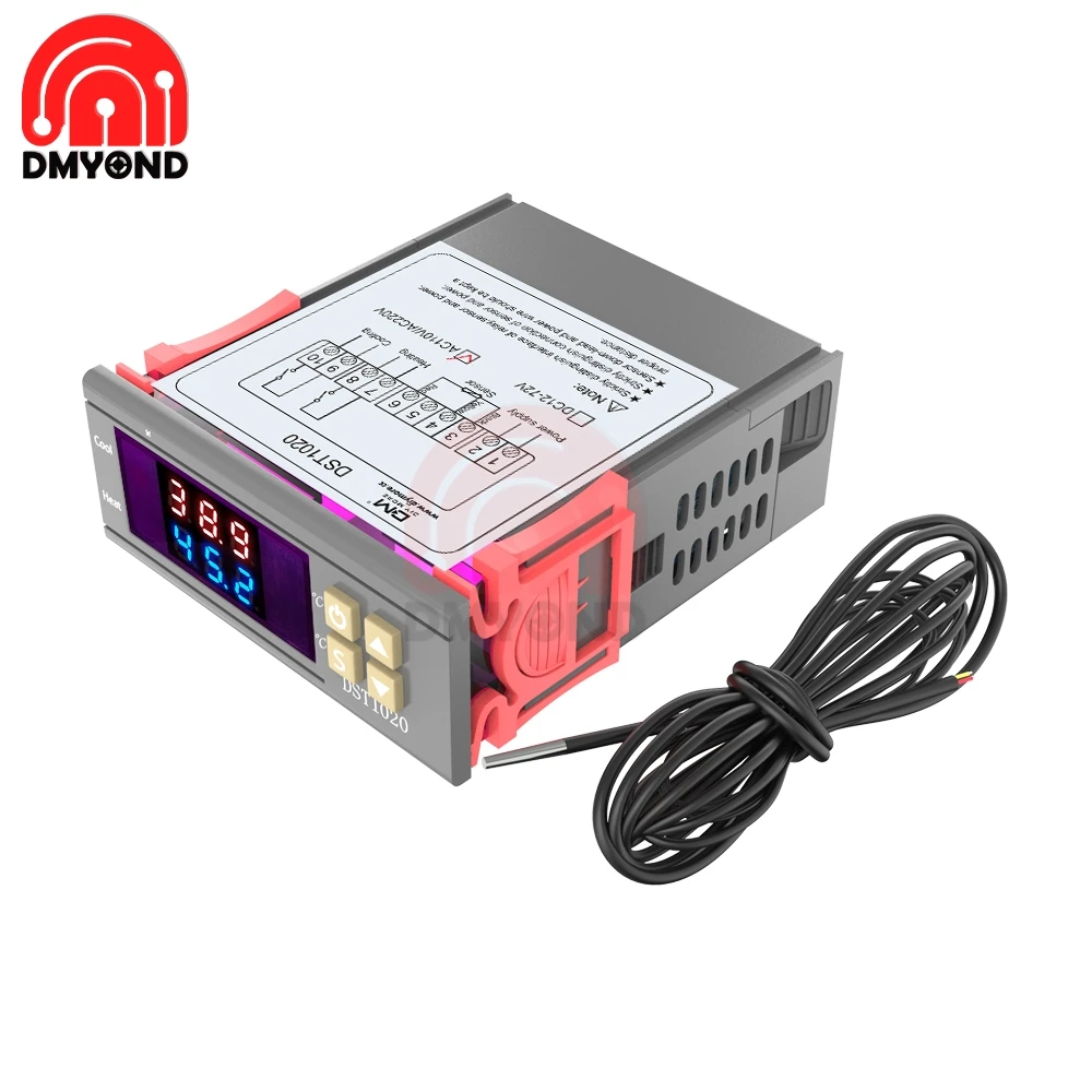 DST1020 AC 110-220V Цифровой термостат гигростат регулятор температуры влажности Регулятор термометр метр Замена STC-1000