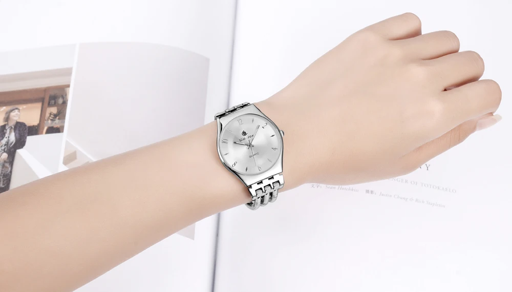 Wal-Joy Брендовые женские часы ультра тонкий циферблат роскошные золотые часы дамские нарядные часы водонепроницаемый браслет для часов подарок(WJ9006