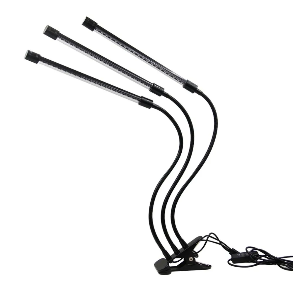 

2/ 3 Head Desk Clip Grow Light Switch LED Plant Growth Light for Plant Flower Vegetable Indoor Greenhouse Hydroponics Light