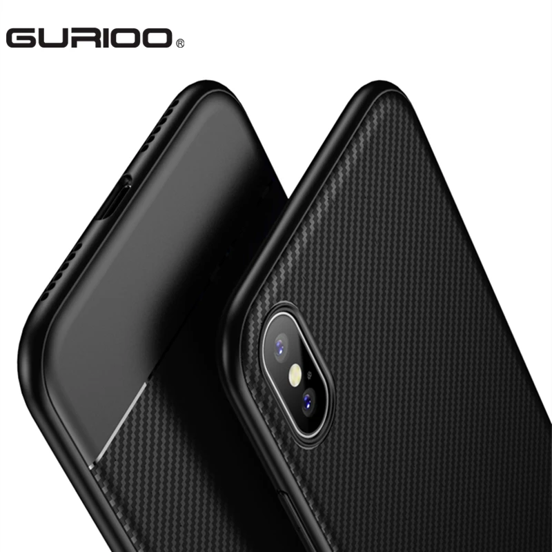 For iphone X XR XS Max Case Perfect Luxury Carbon Fiber