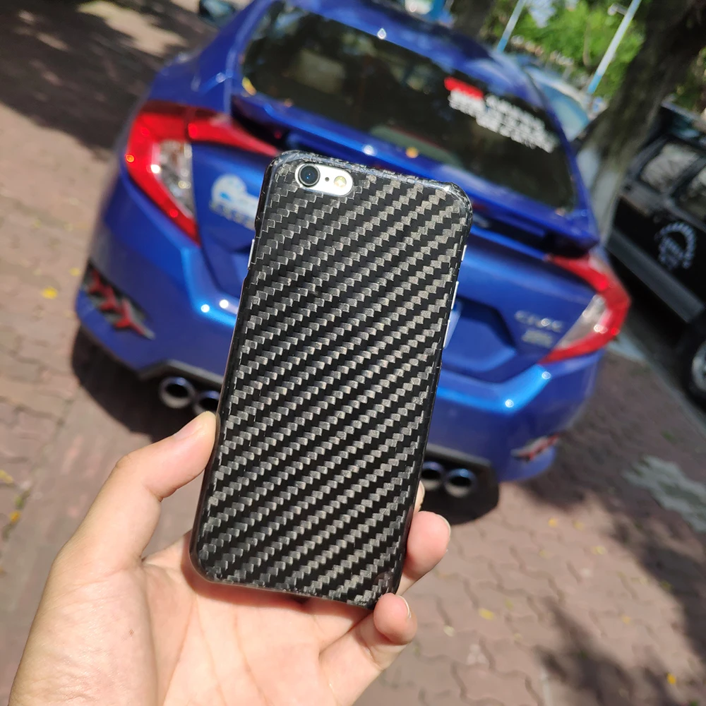

Luxury Case for iPhone 6 6s 6s Plus 7 8 Cover Genuine Real Carbon Fiber for iPhone 7 Plus 8Plus Case-Outside Glossy Inside Matte